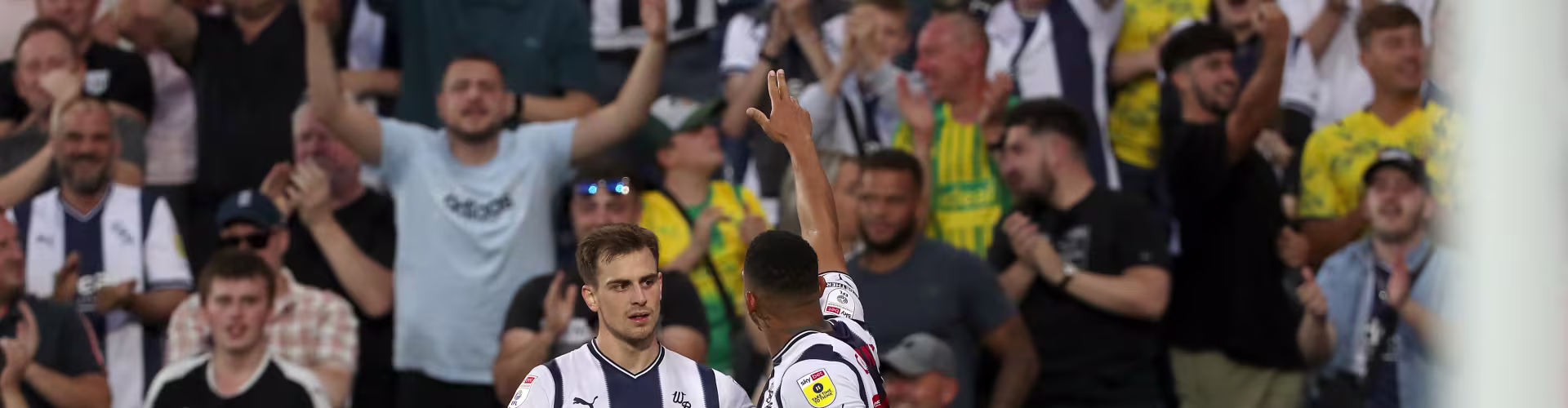 West Brom Players celebrate at the Hawthorns