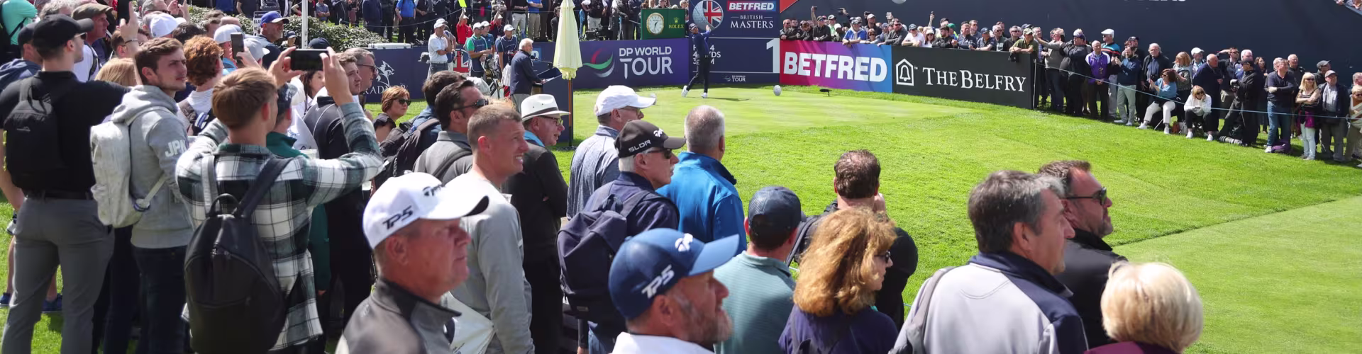Fans watching British Masters