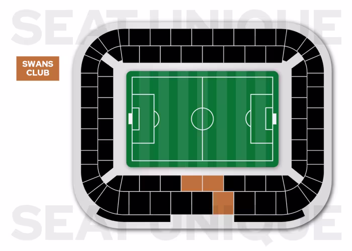 Swans Club Seating Map at Swansea City