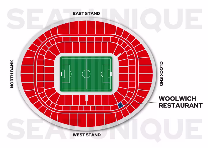 Woolwich Restaurant Hospitality Seating Map