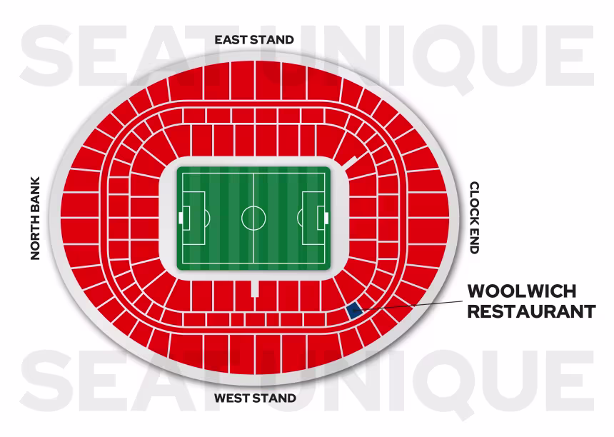 Arsenal, Emirates Stadium Seat Map