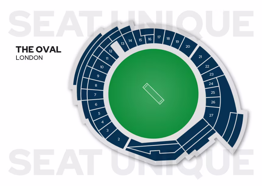 The Oval Stadium Seat Map