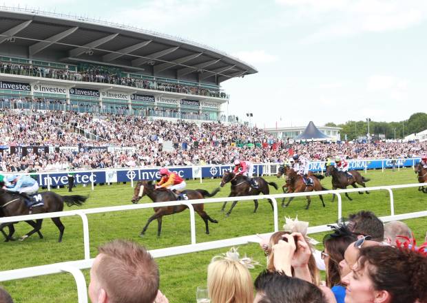 Racing at Epsom Down Racecourse