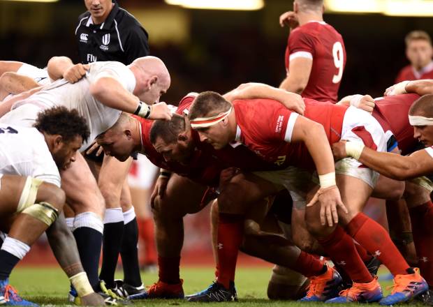 Wales Rugby scrum