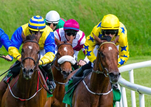 Grand National race at Aintree Racecourse