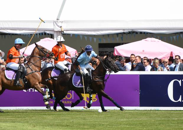 Image of polo players from the hospitality areas 