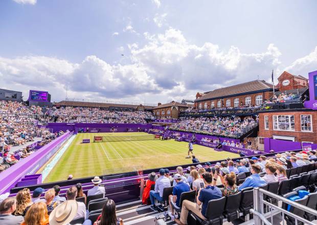 Tennis fans watching match at Queen's Club