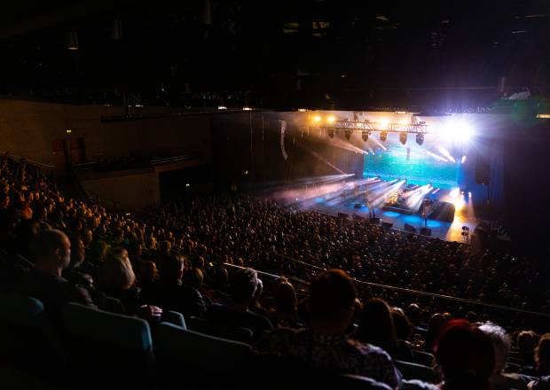 Fans watching show at York Barbican