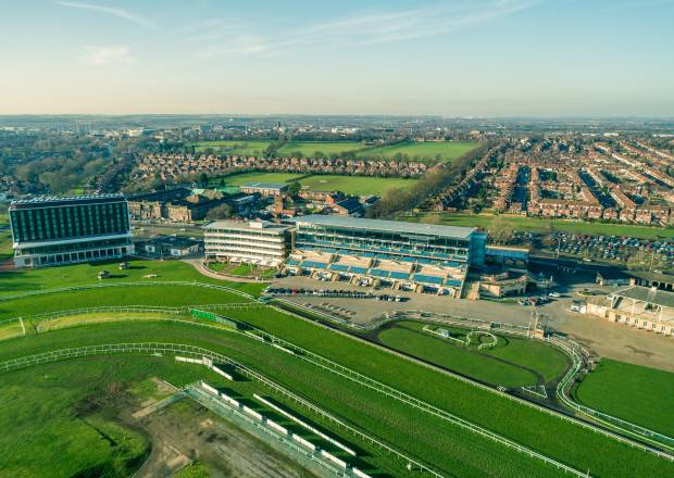 Birdseye view of Doncaster Racecourse