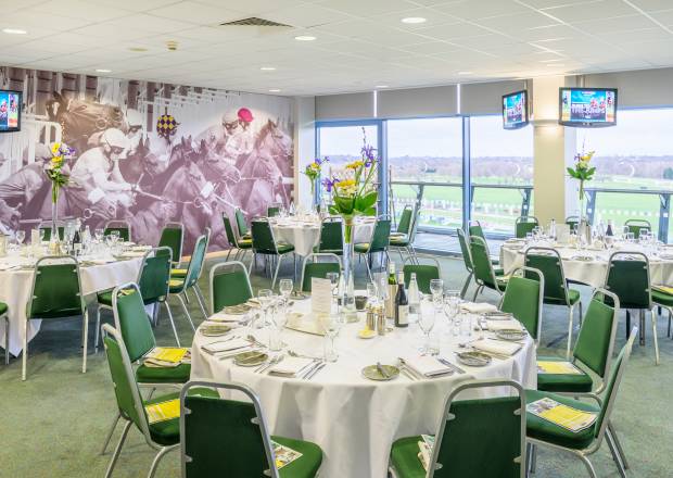 View of shared table in Doncaster Hospitality Box