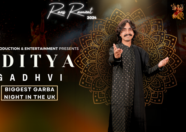 Aditya Gadhvi 2024 London concert poster
