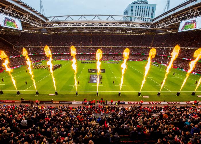 Fans watching Wales from premium matchday seats