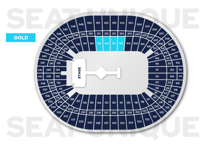 Taylor Swift Wembley seating map