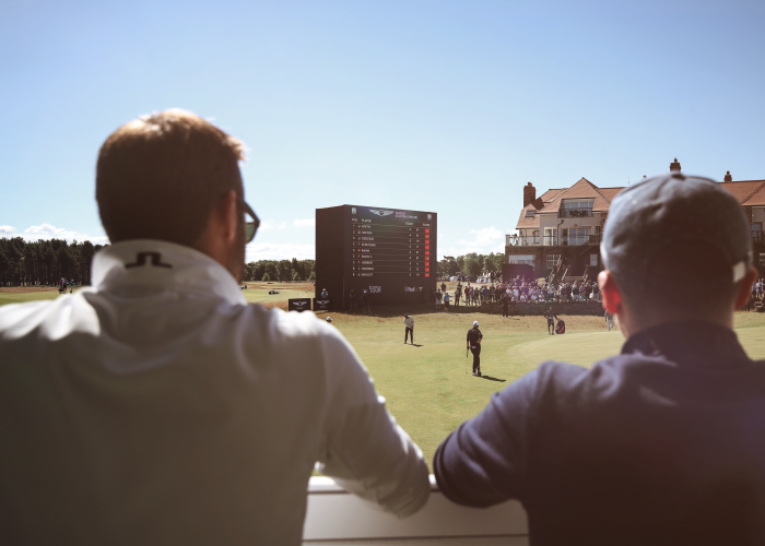 Fans watching the Scottish Open