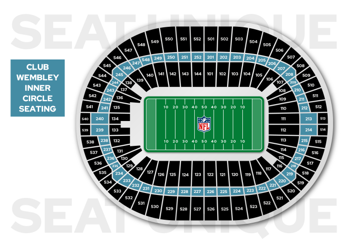 Jacksonville Jaguars Wembley Stadium seating map