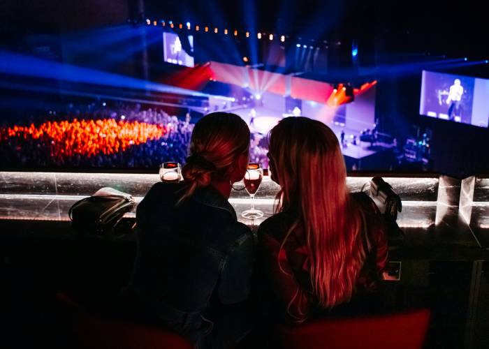 Fans watching concert from premium seats at first direct arena