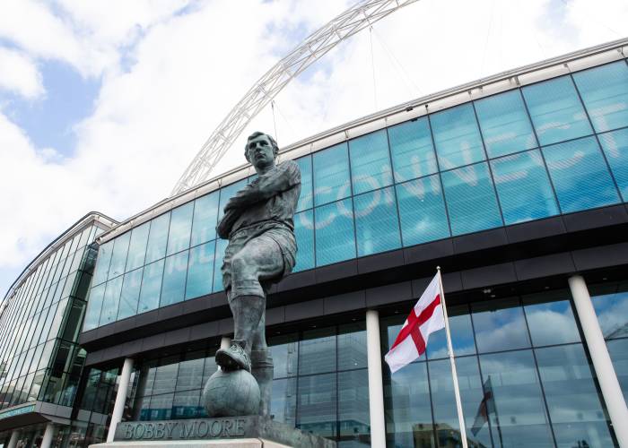 Bobby Moore statue outside Wembley Stadium