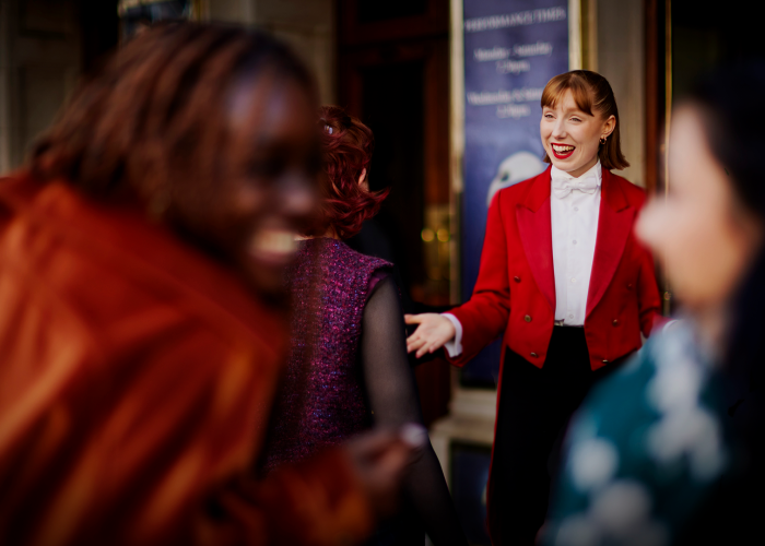 Redcoat welcoming guests