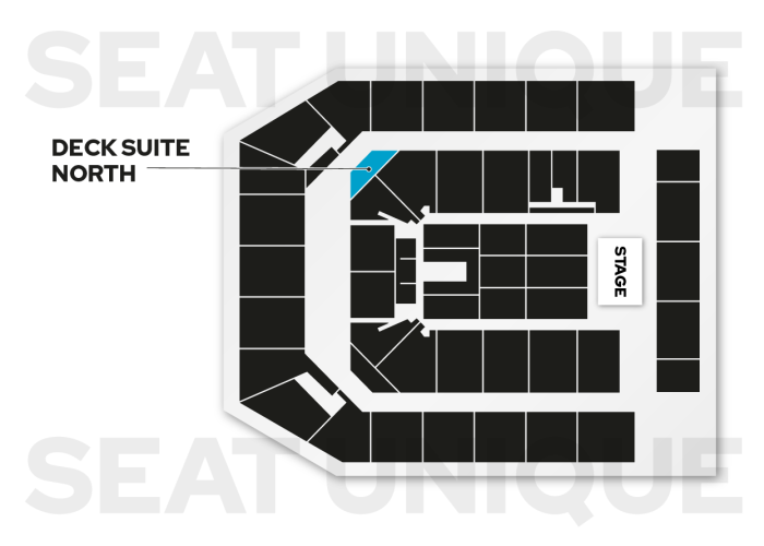 Eagles Co-op Live seating map Deck Suite North