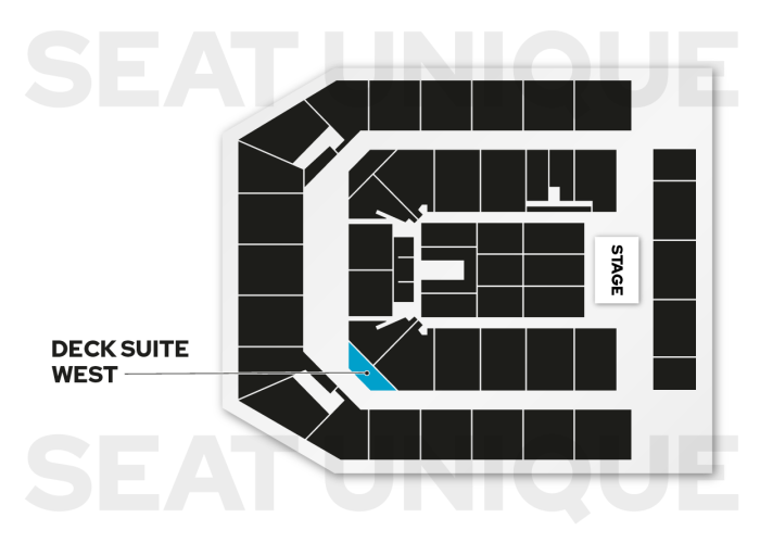 Eagles Co-op Live seating map, Deck Suite West