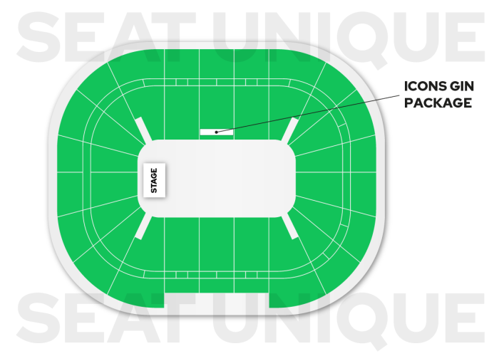 Theo Von AO Arena seating map, Icons Gin Bar