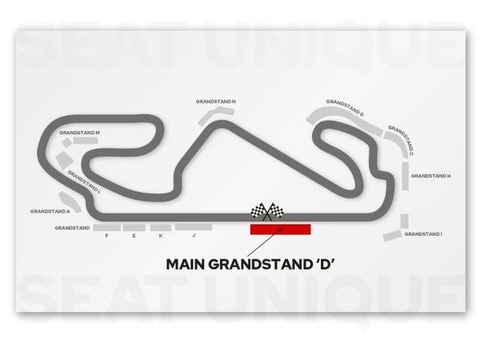 Main Grandstand map at the Spanish Grand Prix 