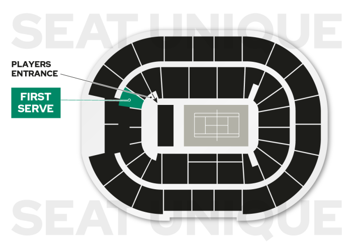 First Serve Seating Map