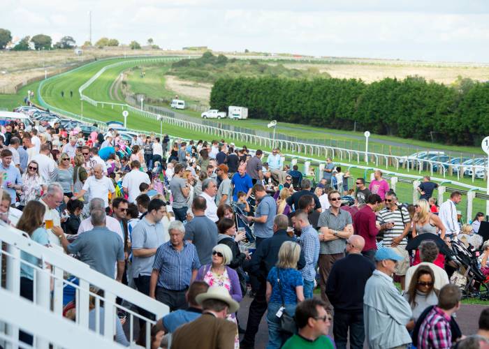 Grandstand view of Brighton Racecourse