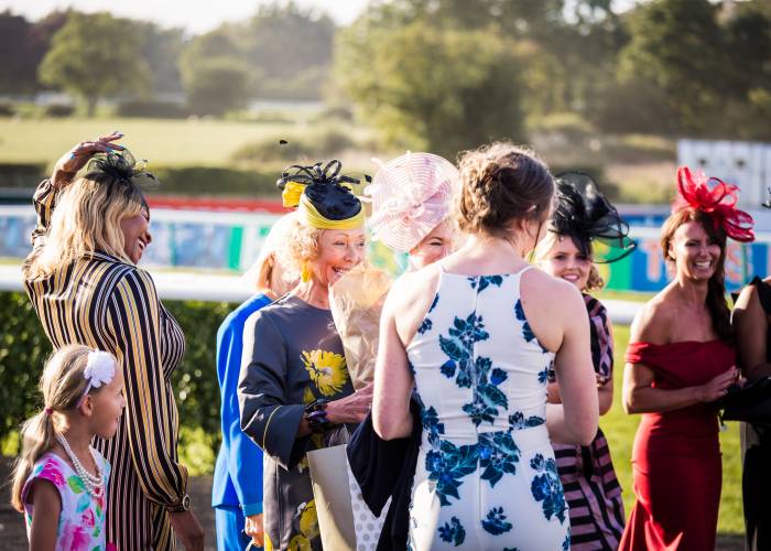 Fans enjoying Sedgefield Racecourse 