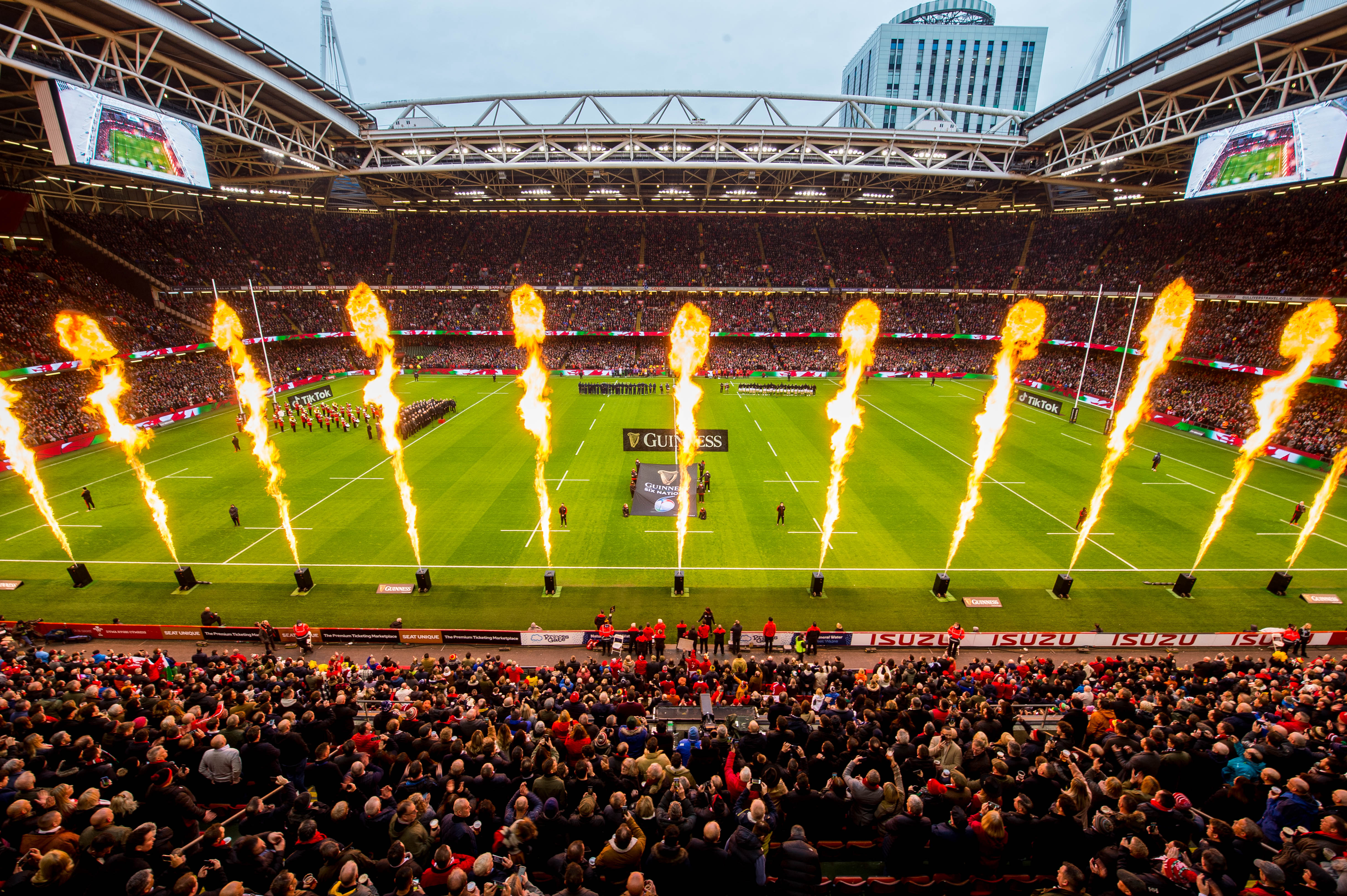 Six Nations Rugby-Wimpelkette – 6 Nationen Flaggen, 18 Wimpel, Für Gartenparty & Kneipe