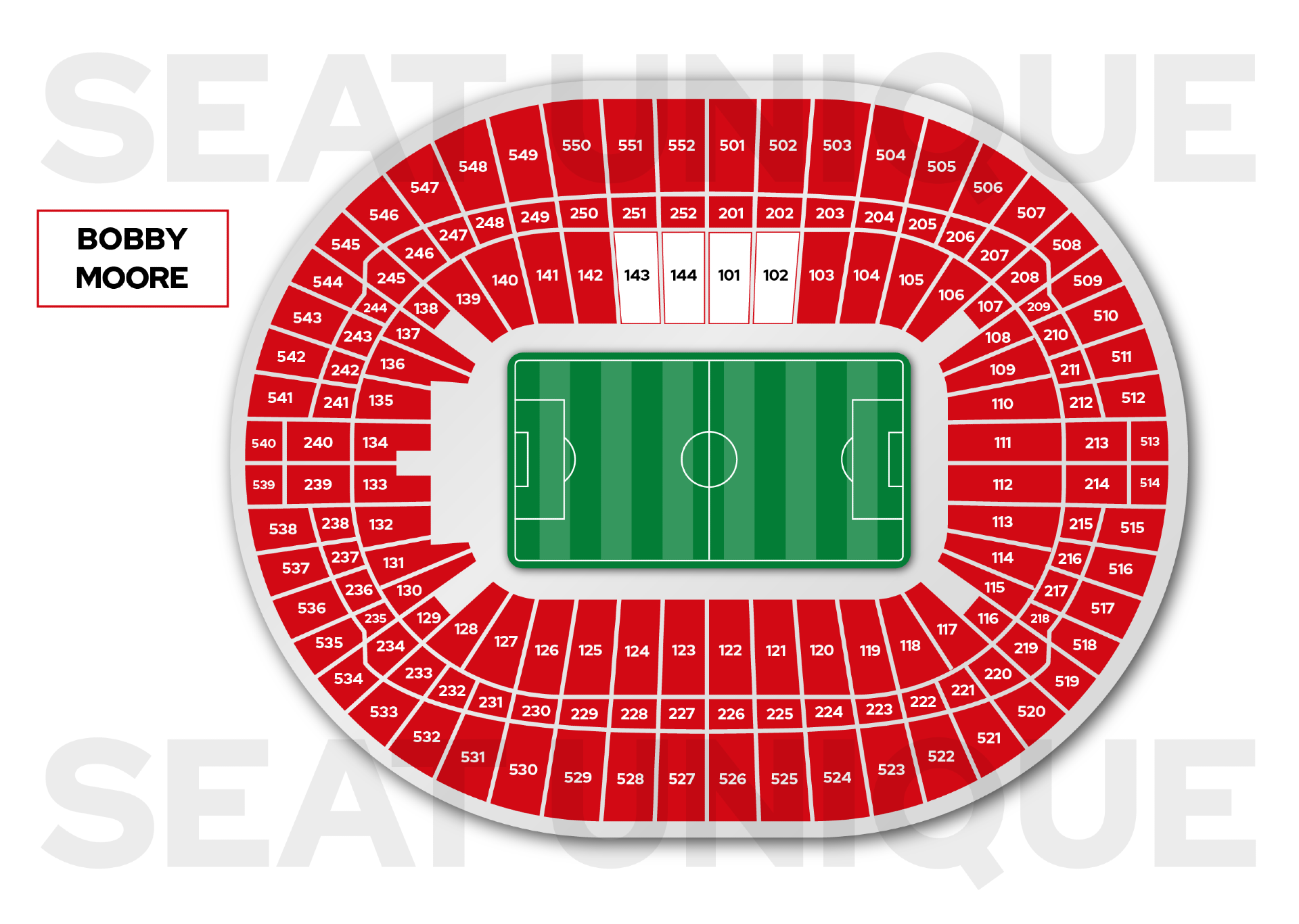 Wembley Stadium Bobby Moore Seating Plan