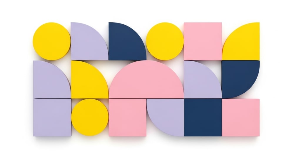 Vibrant Geometric Shapes Abstract Background