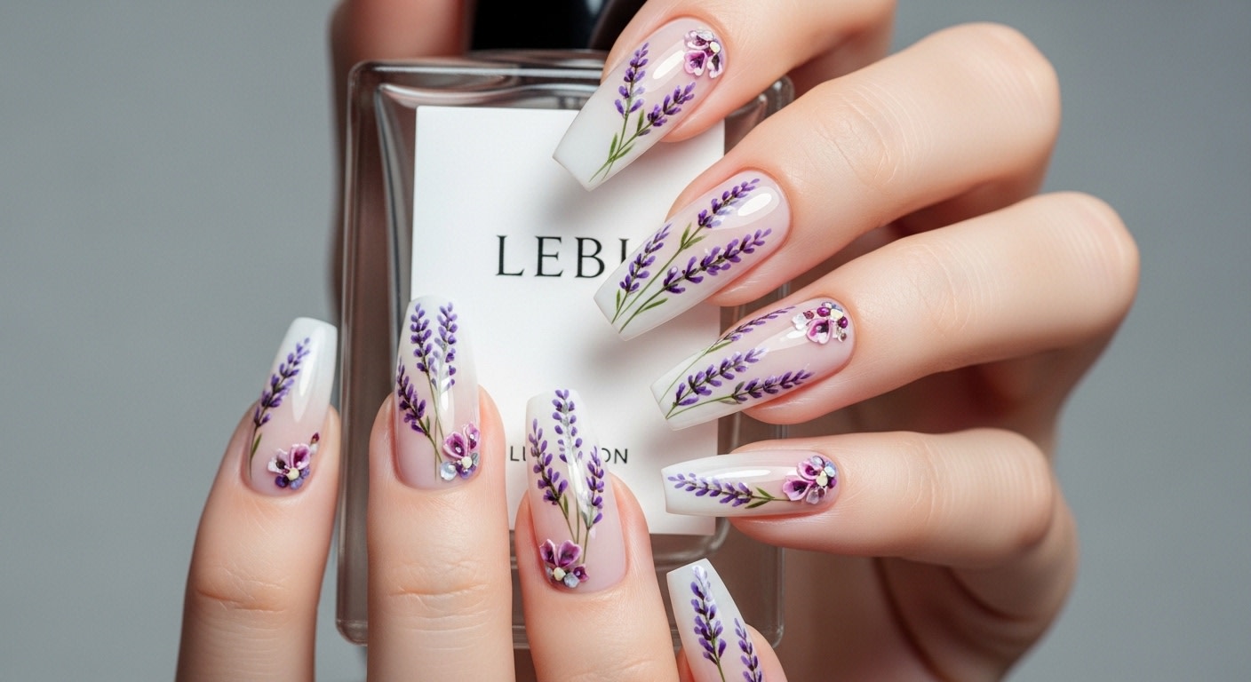 Elegant Lavender Nail Art Designs