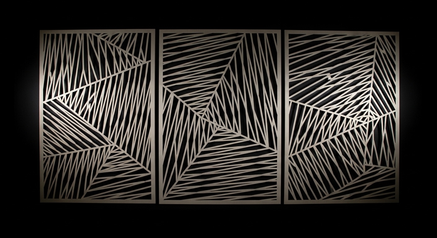 Abstract Geometric Patterned Panel Background
