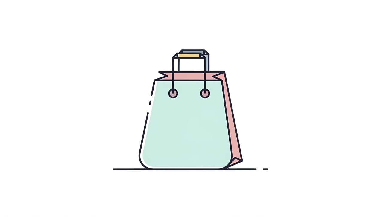 Minimalist Shopping Bag Icon Free Vector for Ecommerce & Retail Design