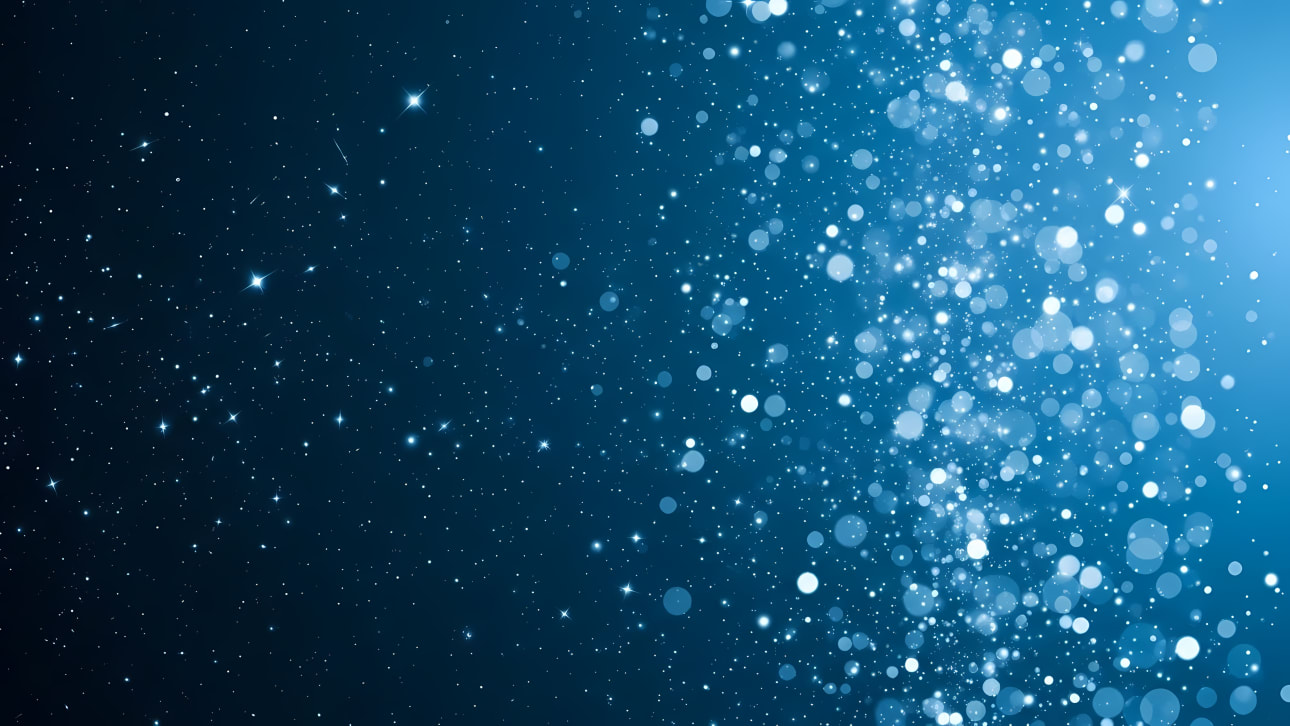 Download this enchanting free vector background featuring sparkling blue glitter, bokeh lights, and stars. Perfect for holiday designs.