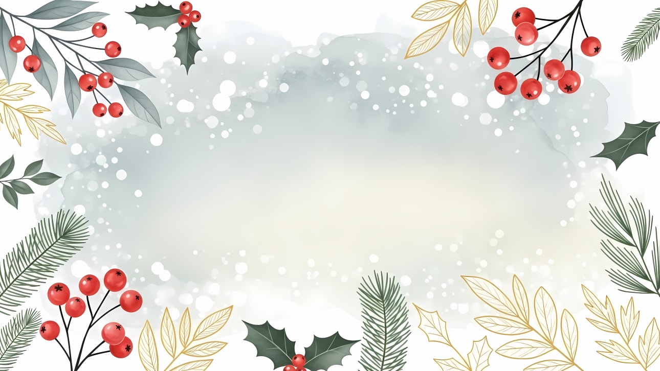 Download this free watercolor Christmas and winter holiday frame vector.