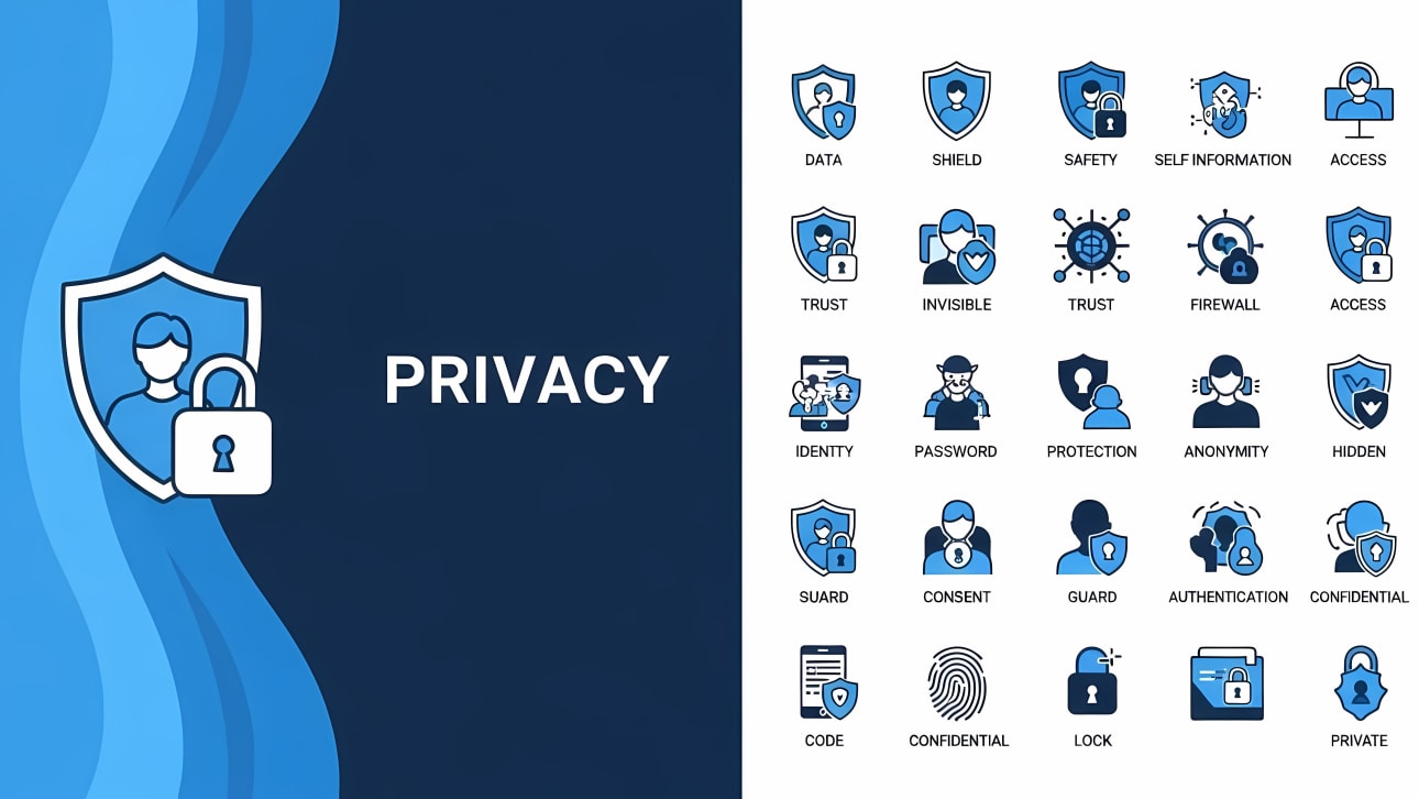 Explore this comprehensive free vector collection of privacy and security icons.