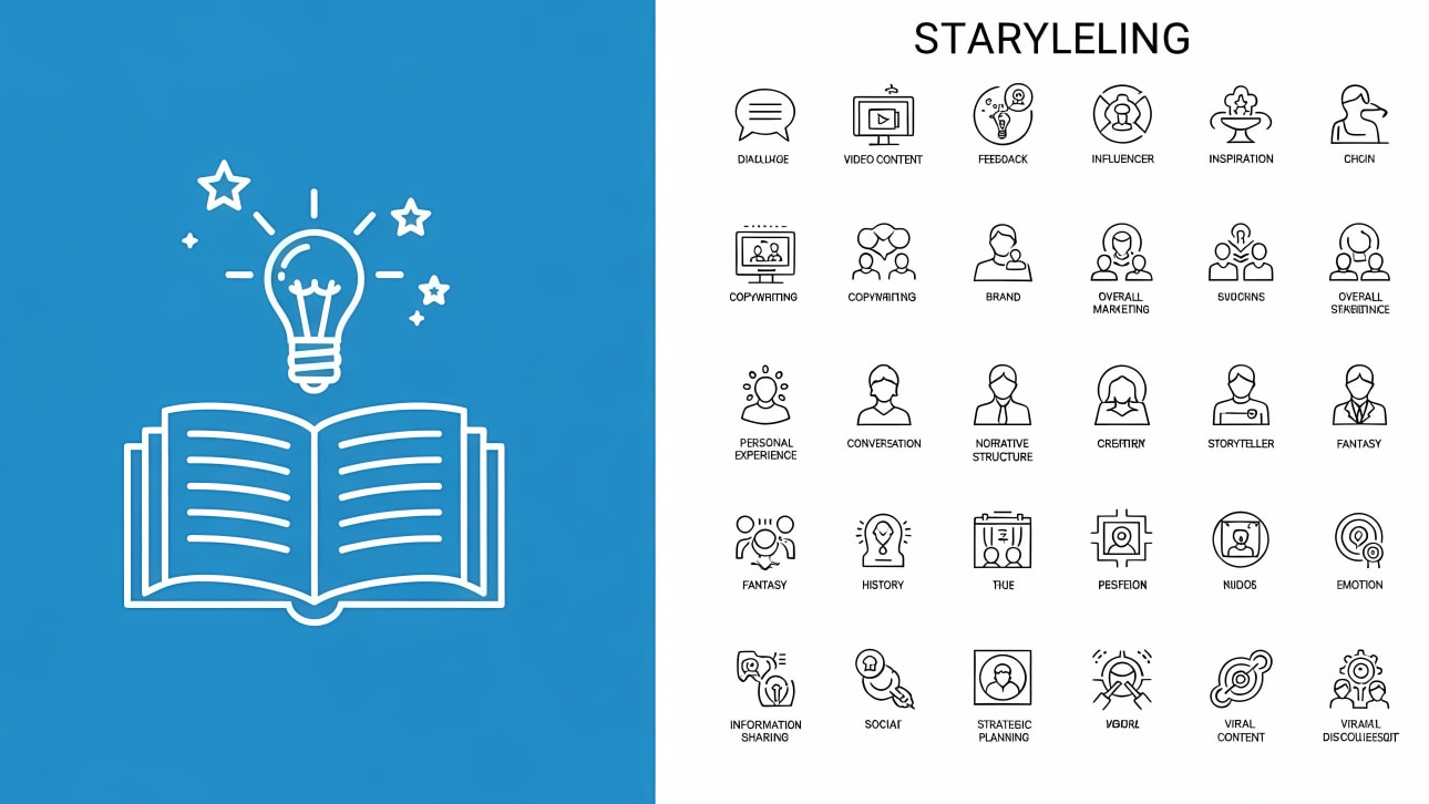 Explore creative storytelling concepts with this free vector.