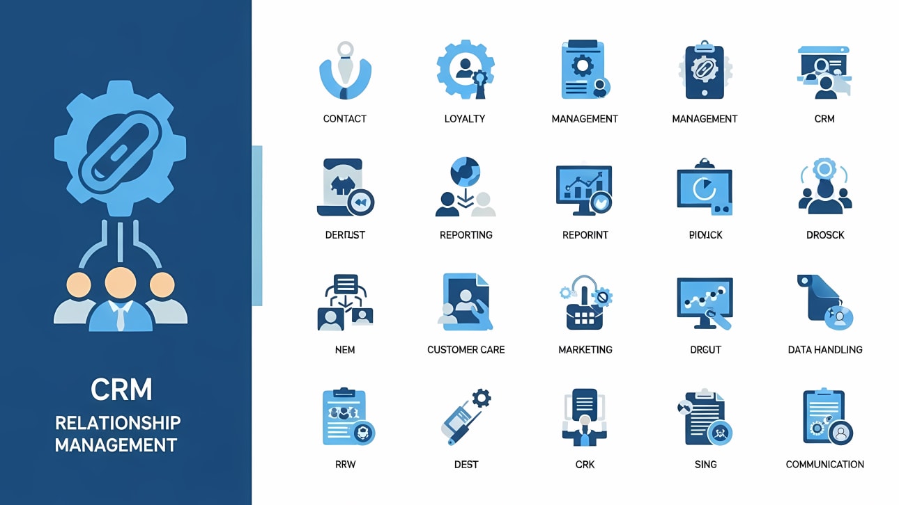 Download this comprehensive free vector icon set for CRM and relationship management.