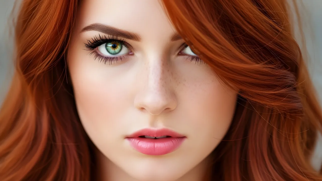 Showcase delicate beauty with this portrait of a stunning redhead.