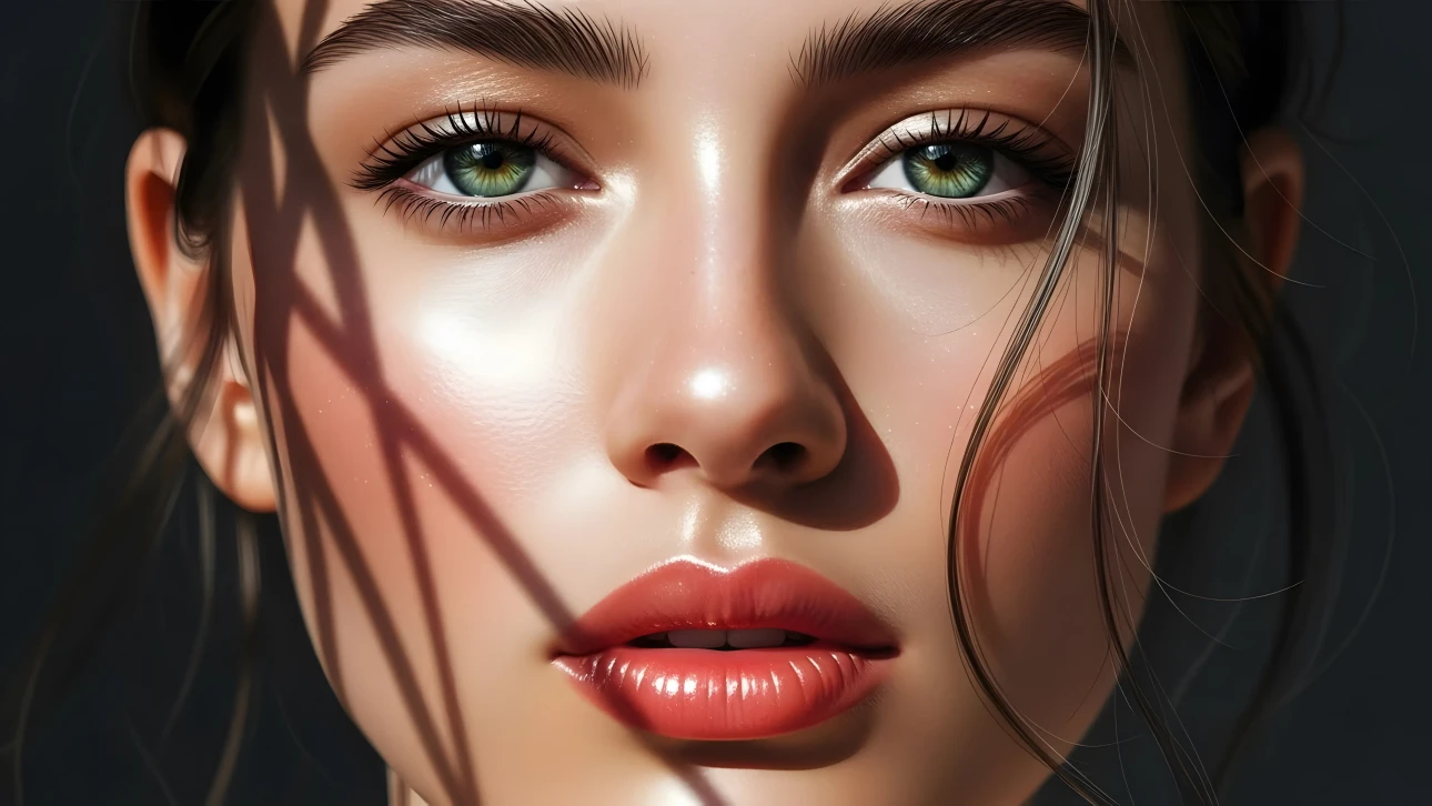 Enhance your project with this striking woman's portrait featuring exquisite detail and soft, diffused light.