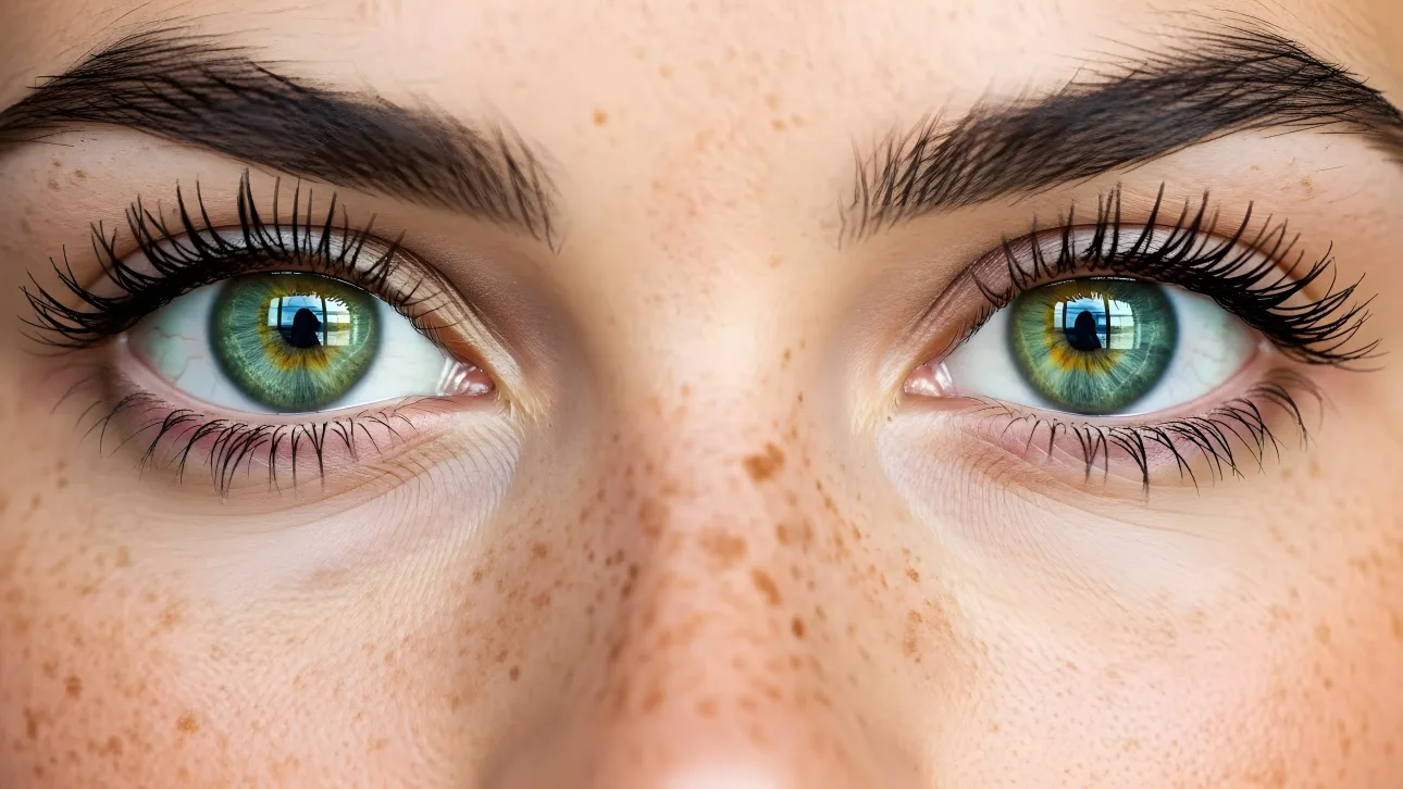 Capture the mesmerizing beauty of a pair of green eyes.  A premium design asset to elevate your beauty and portrait projects.