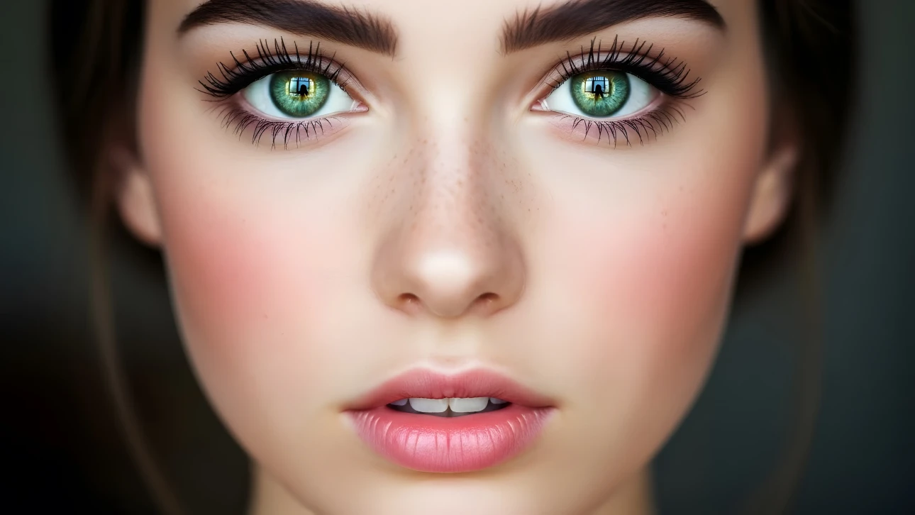 Elevate your brand with this realistic portrait of a woman's face. Premium design asset perfect for high-end branding.