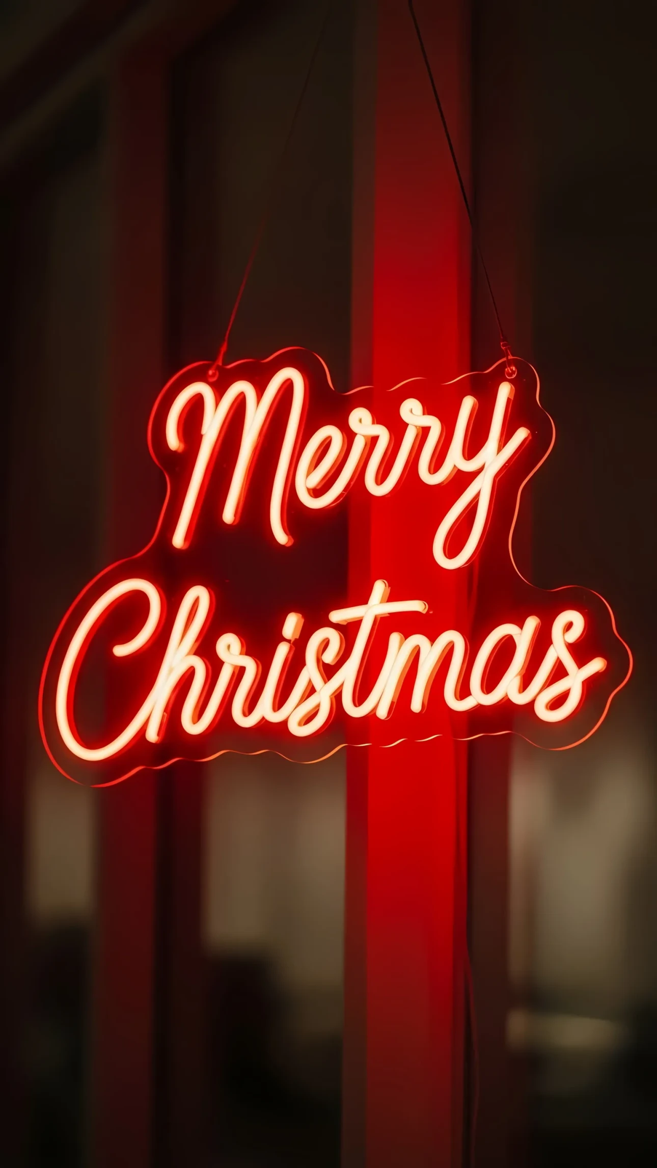 Elevate your holiday designs with this vibrant 'Merry Christmas' neon sign illustration. Perfect for eye-catching seasonal marketing, ready for instant commercial use.