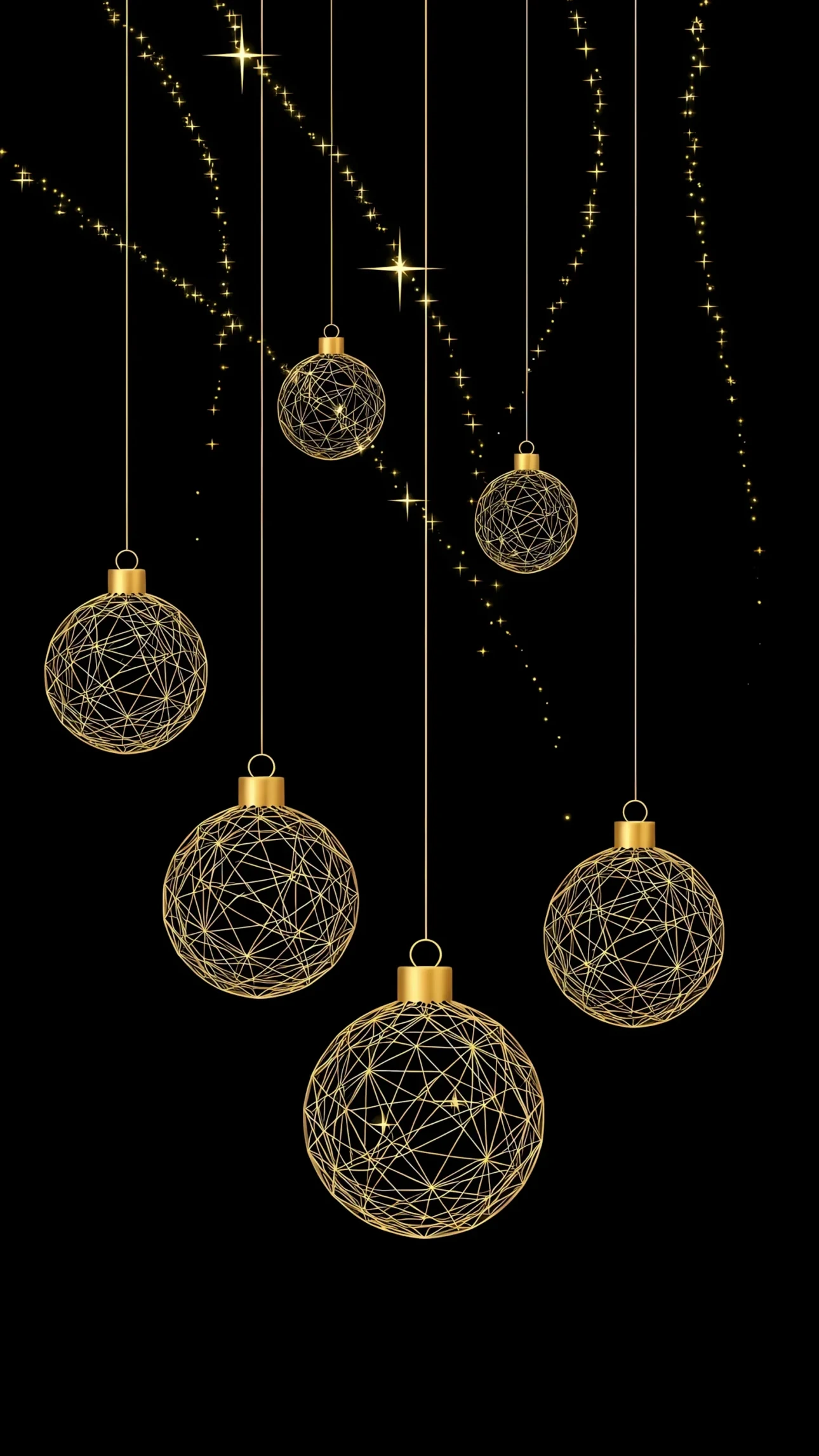 Elevate your designs with this scalable illustration featuring luxurious gold ornaments. Perfect for high-end branding and sophisticated holiday campaigns.