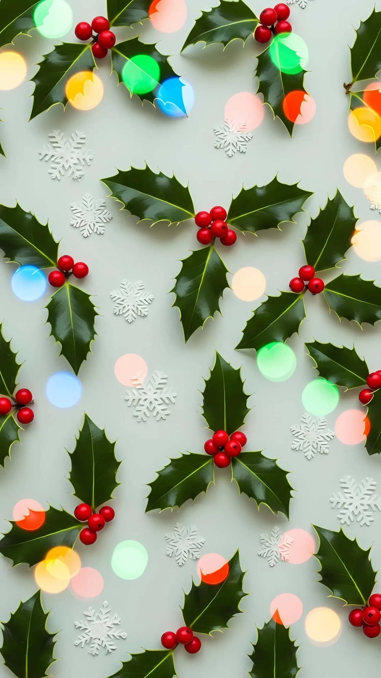 Elevate your holiday designs with this vibrant holly berry and snowflake illustration, a premium design asset perfect for festive seasonal projects.