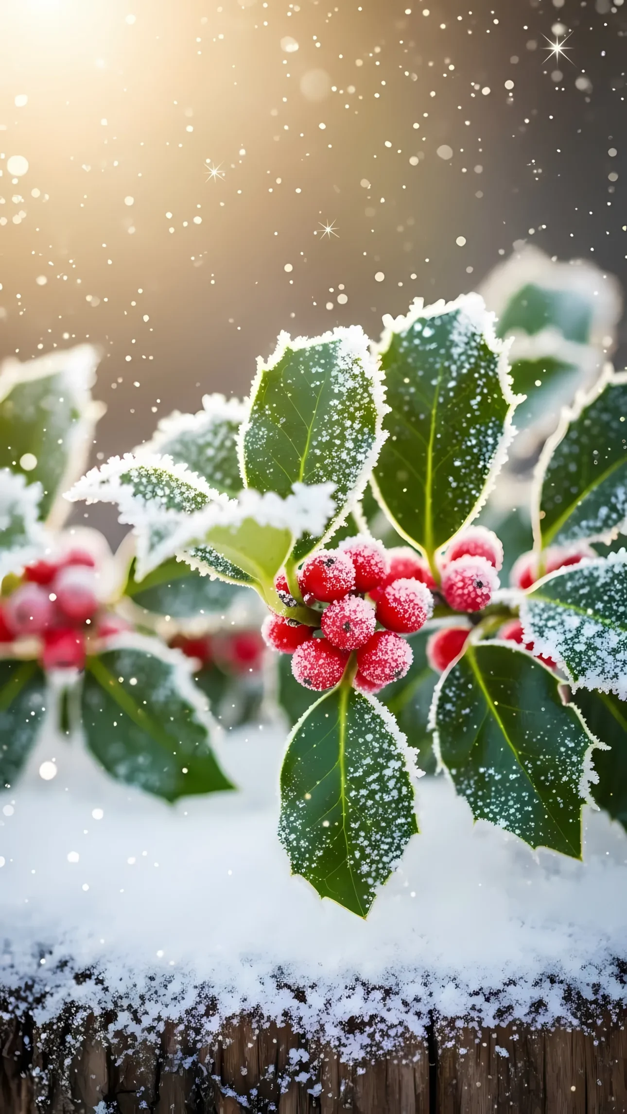 Elevate your festive designs with this wintery holly berries image, perfect for holiday cards, bringing a touch of seasonal cheer and natural beauty. Ready for use.