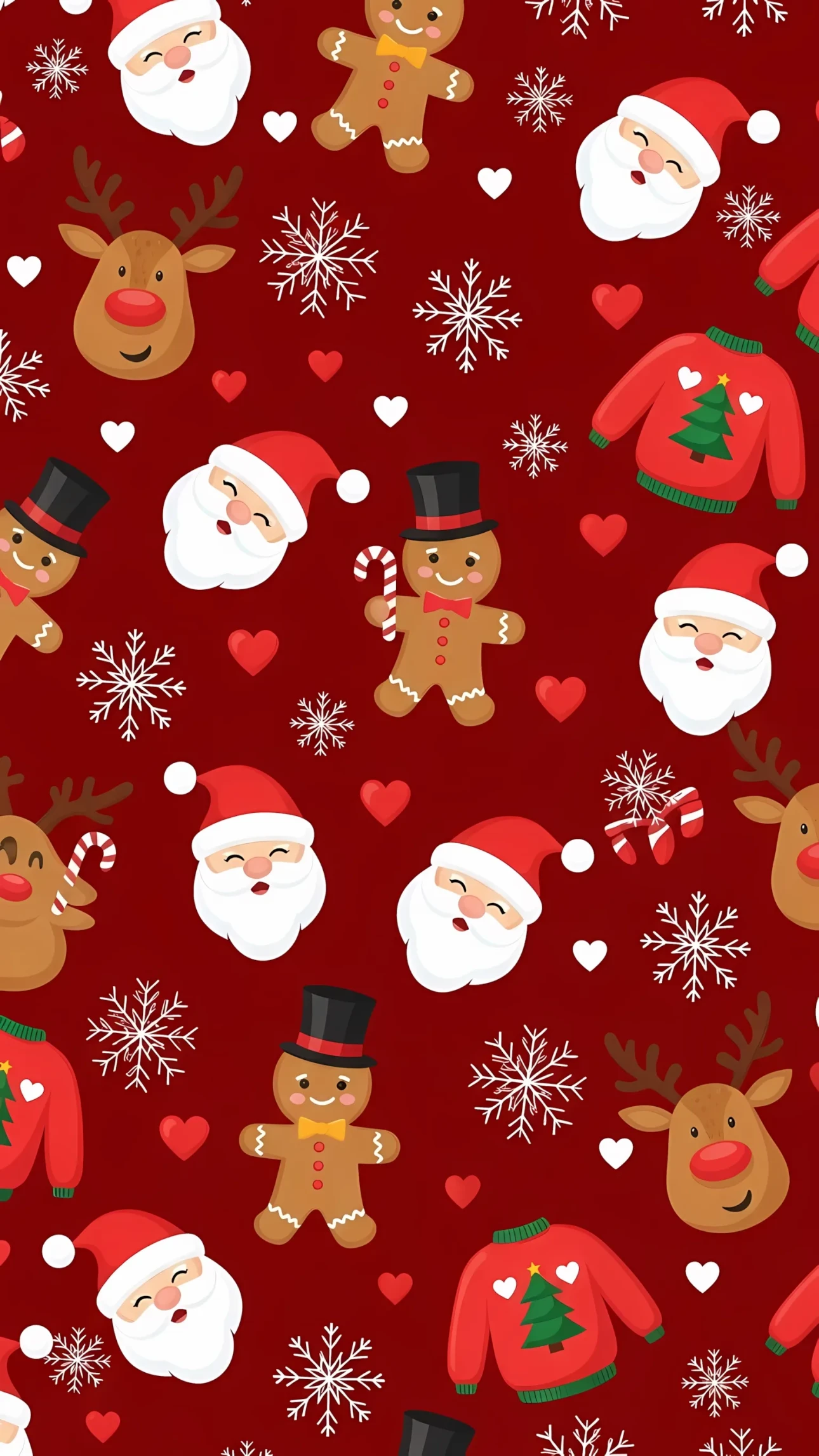Enhance your holiday designs with this festive Christmas pattern featuring classic characters. Premium design asset ready for instant use in your creative projects.