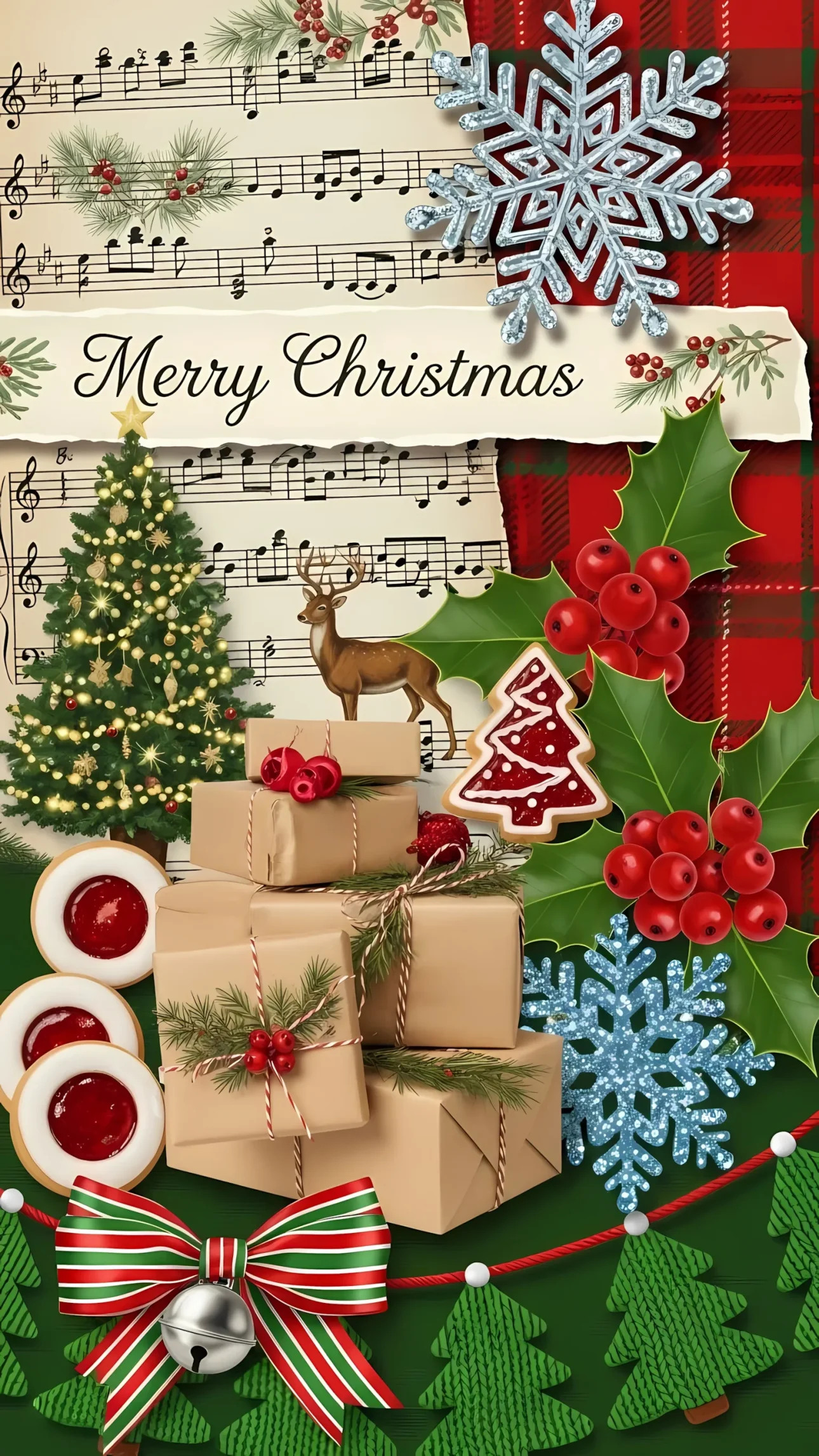 Enhance your seasonal designs with this festive Christmas still life featuring presents and classic decorations. Perfect for high-impact holiday campaigns.